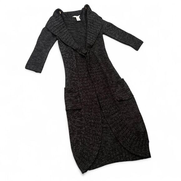 Y2K Long Thick Knit Duster Cardigan - Picture 1 of 7